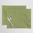 Olive Green Solid Color Placemat Gallery Image 1