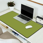 Olive Green Solid Color Desk Mat Gallery Image 2