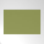Olive Green Solid Color Welcome Mat Gallery Image 1