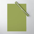 Olive Green Solid Color Wrapping Paper Gallery Image 1