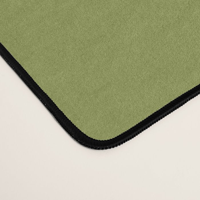 Olive Green Solid Color Desk Mat Gallery Image 4