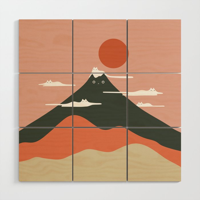 Cat Landscape 72 Wood Wall Art Gallery Image 1