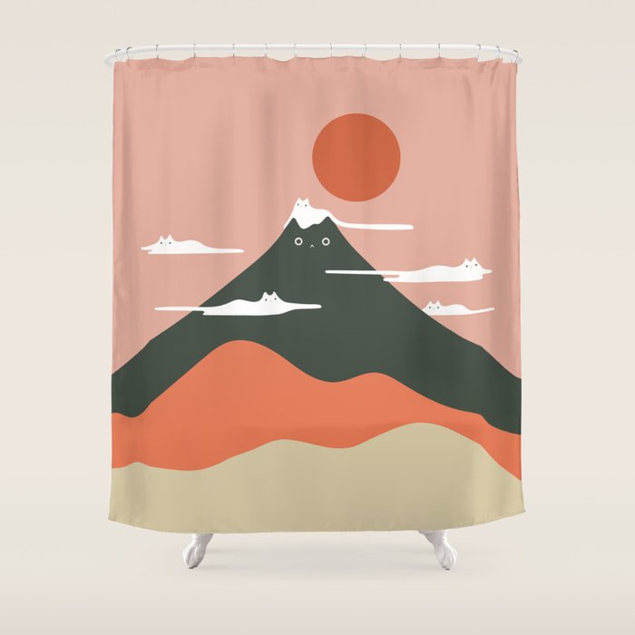 Cat Landscape 72 Shower Curtain Gallery Image 1