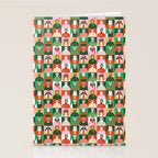 Diverse festive christmas people pattern Stationery Card Gallery Image 2
