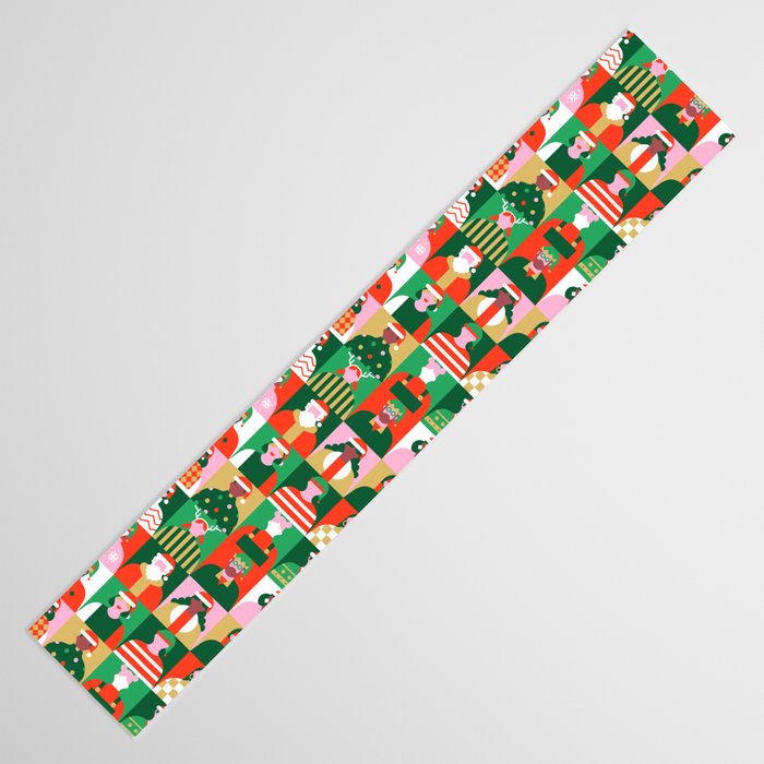 Diverse festive christmas people pattern Table Runner Gallery Image 3