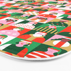 Diverse festive christmas people pattern Bath Mat Gallery Image 3