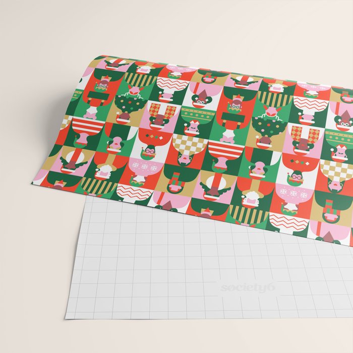 Diverse festive christmas people pattern Wrapping Paper Gallery Image 2