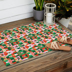 Diverse festive christmas people pattern Outdoor Rug Gallery Image 2
