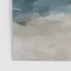 Beach Day I - Navy Ocean Horizon Sandy Sunny Clear Blue Skies Abstract Nature Painting Wall Art Poster Gallery Image 3