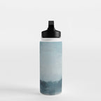 Beach Day I - Navy Ocean Horizon Sandy Sunny Clear Blue Skies Abstract Nature Painting Wall Art Water Bottle Gallery Image 3