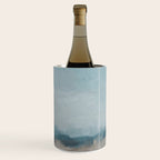 Beach Day I - Navy Ocean Horizon Sandy Sunny Clear Blue Skies Abstract Nature Painting Wall Art Wine Chiller Gallery Image 3