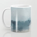 Beach Day I - Navy Ocean Horizon Sandy Sunny Clear Blue Skies Abstract Nature Painting Wall Art Coffee Mug Gallery Image 3