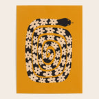 Black & Cream Snake Flower - Orange  Poster Gallery Image 4