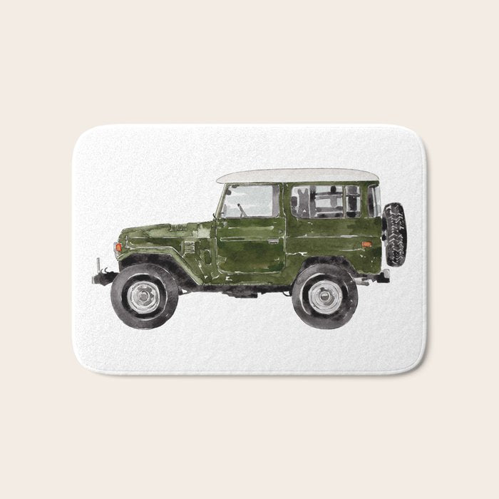 Green Truck Bath Mat Gallery Image 1
