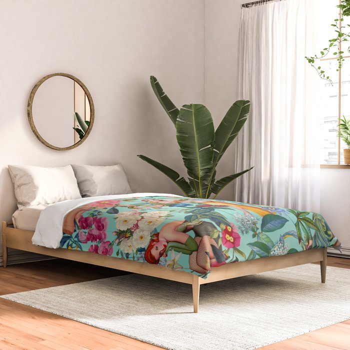 Floral and Pin-Up Girls V Comforter Gallery Image 2