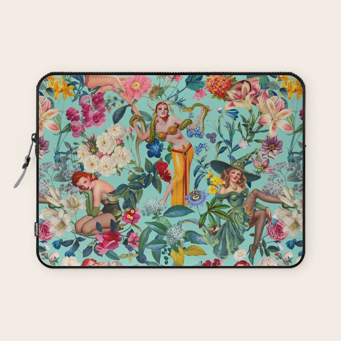 Floral and Pin-Up Girls V Laptop Sleeve Gallery Image 1