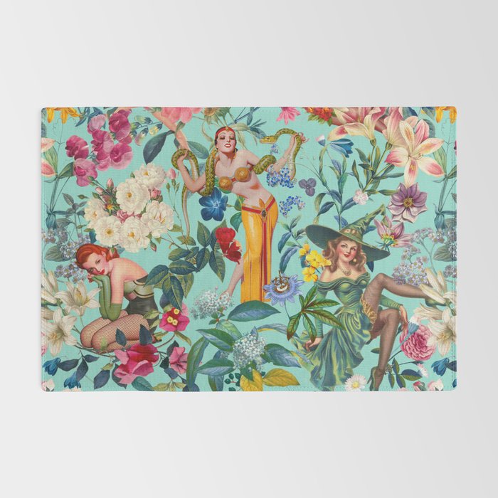 Floral and Pin-Up Girls V Rug Gallery Image 2
