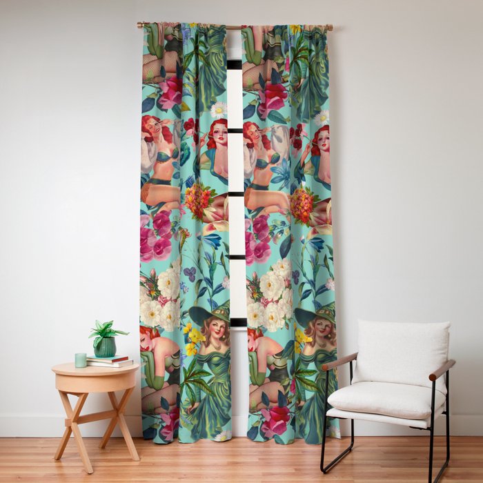 Floral and Pin-Up Girls V Window Curtain Gallery Image 8
