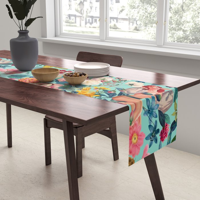 Floral and Pin-Up Girls V Table Runner Gallery Image 2