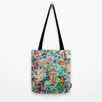 Floral and Pin-Up Girls V Tote Bag Gallery Image 2