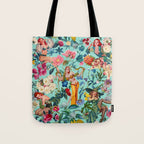 Floral and Pin-Up Girls V Tote Bag Gallery Image 1