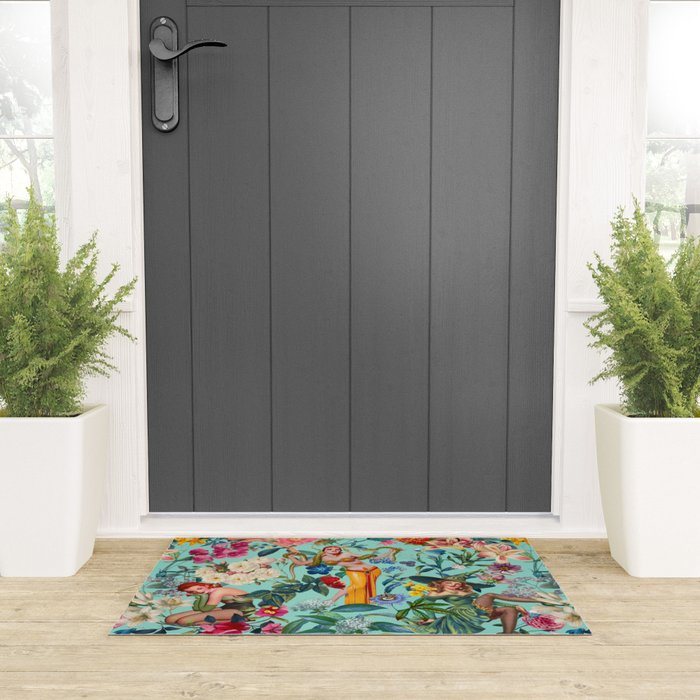 Floral and Pin-Up Girls V Welcome Mat Gallery Image 3