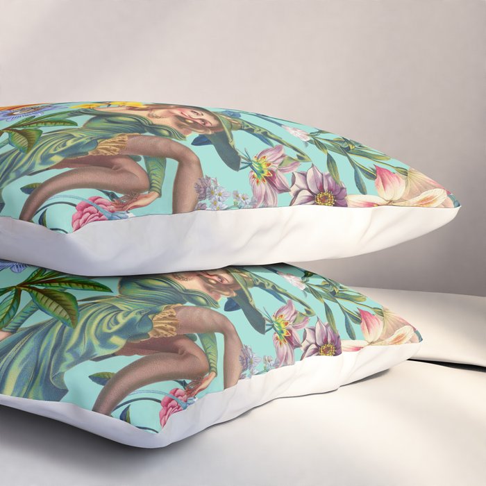 Floral and Pin-Up Girls V Pillow Sham Gallery Image 3
