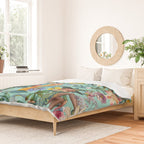 Floral and Pin-Up Girls V Duvet Cover Gallery Image 2