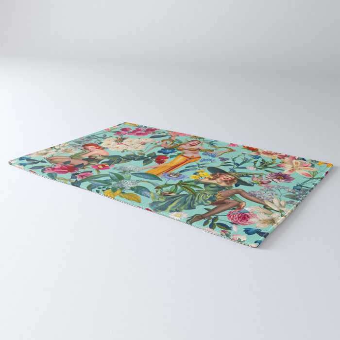Floral and Pin-Up Girls V Rug Gallery Image 3
