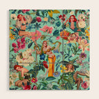 Floral and Pin-Up Girls V Wood Wall Art Gallery Image 1