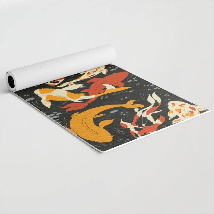 Koi in Black Water Yoga Mat Gallery Image 2