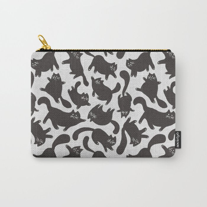Hand-Drawn Black Cats Carry All Pouch Gallery Image 1