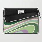 Liquid Swirl Groovy Ripple Retro 60s & 70s Pattern II Laptop Sleeve Gallery Image 2