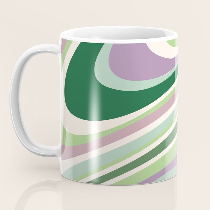 Liquid Swirl Groovy Ripple Retro 60s & 70s Pattern II Coffee Mug Gallery Image 3