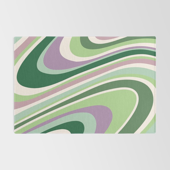 Liquid Swirl Groovy Ripple Retro 60s & 70s Pattern II Rug Gallery Image 2
