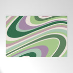 Liquid Swirl Groovy Ripple Retro 60s & 70s Pattern II Welcome Mat Gallery Image 1