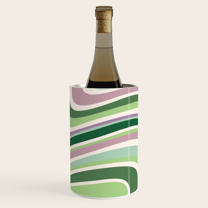 Liquid Swirl Groovy Ripple Retro 60s & 70s Pattern II Wine Chiller Gallery Image 3