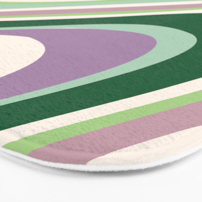 Liquid Swirl Groovy Ripple Retro 60s & 70s Pattern II Bath Mat Gallery Image 3