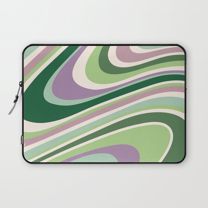 Liquid Swirl Groovy Ripple Retro 60s & 70s Pattern II Laptop Sleeve Gallery Image 1