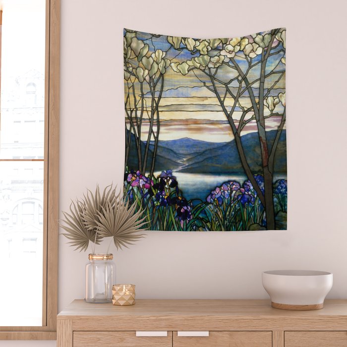 Louis Comfort Tiffany - Decorative stained glass 5. Wall Tapestry Gallery Image 2