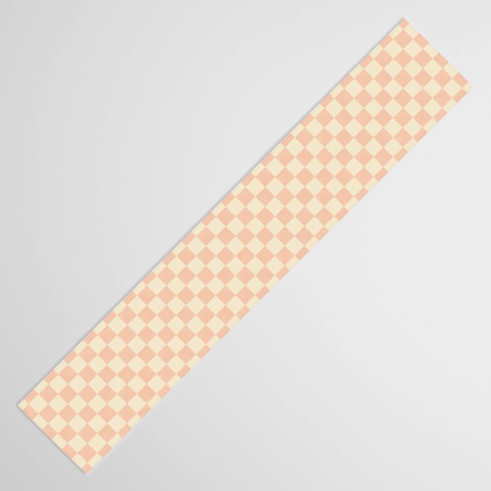 Checkers - peach pink and cream Table Runner Gallery Image 3