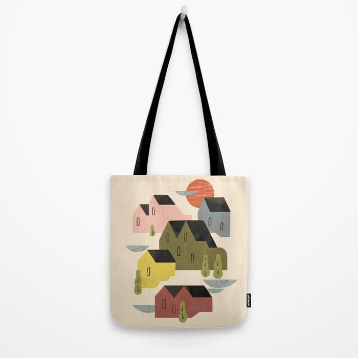 Cozy Village Tote Bag Gallery Image 2