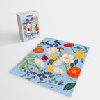 Poppy Garden Blue Jigsaw Puzzle Gallery Image 2