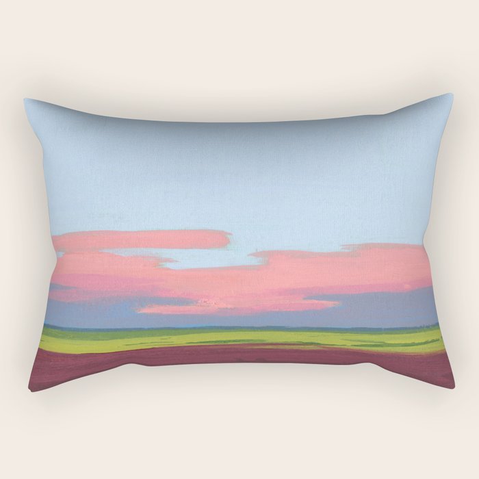 Peaceful, Abstract Sunset - Drummond Sunset 3 Rectangular Pillow Gallery Image 2