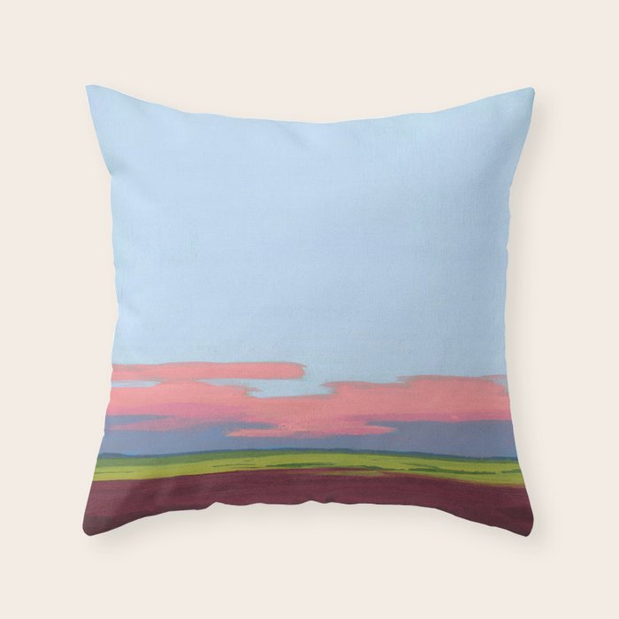 Peaceful, Abstract Sunset - Drummond Sunset 3 Throw Pillow Gallery Image 6
