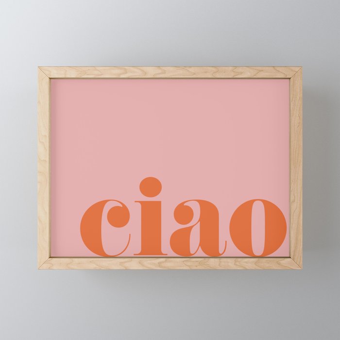 Ciao (Blush Orange) Mini Art Print Gallery Image 1