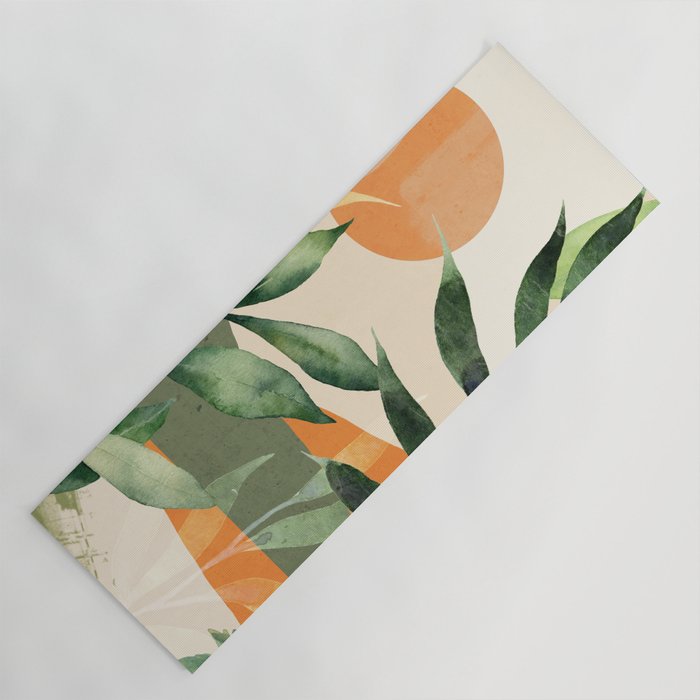 Abstract Art Tropical Leaves 123 Yoga Mat Gallery Image 1