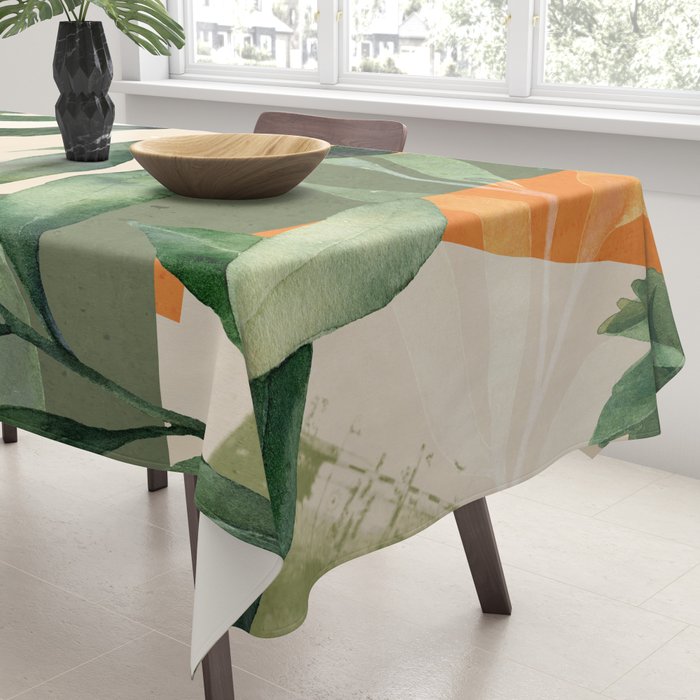 Abstract Art Tropical Leaves 123 Tablecloth Gallery Image 3