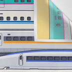 Shinkansen Bullet Train Evolution - Yellow Wall Tapestry Gallery Image 3