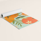 Orange Blooms - Mint Palette Yoga Mat Gallery Image 2